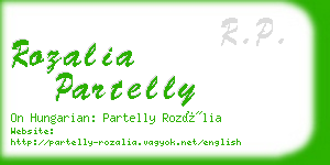 rozalia partelly business card